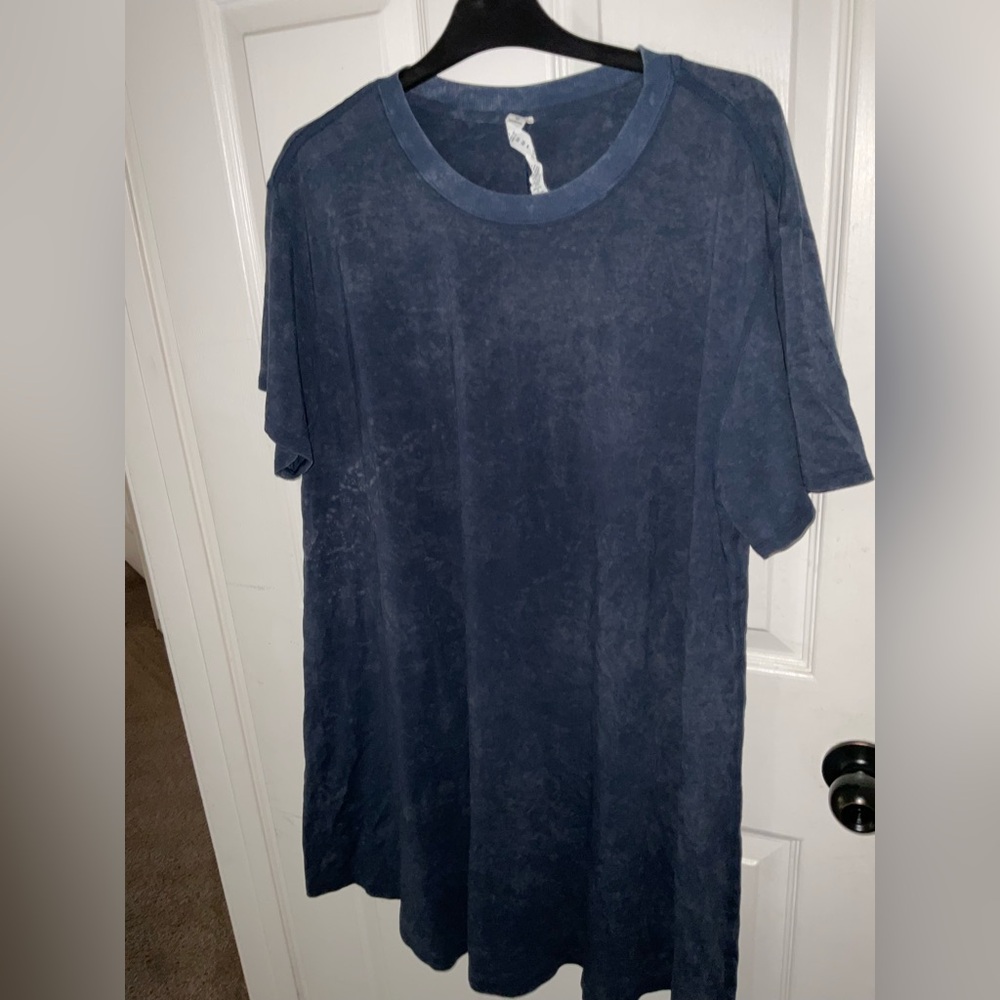 LULULEMON Navy Blue Crew Neck T-Shirt DRESS